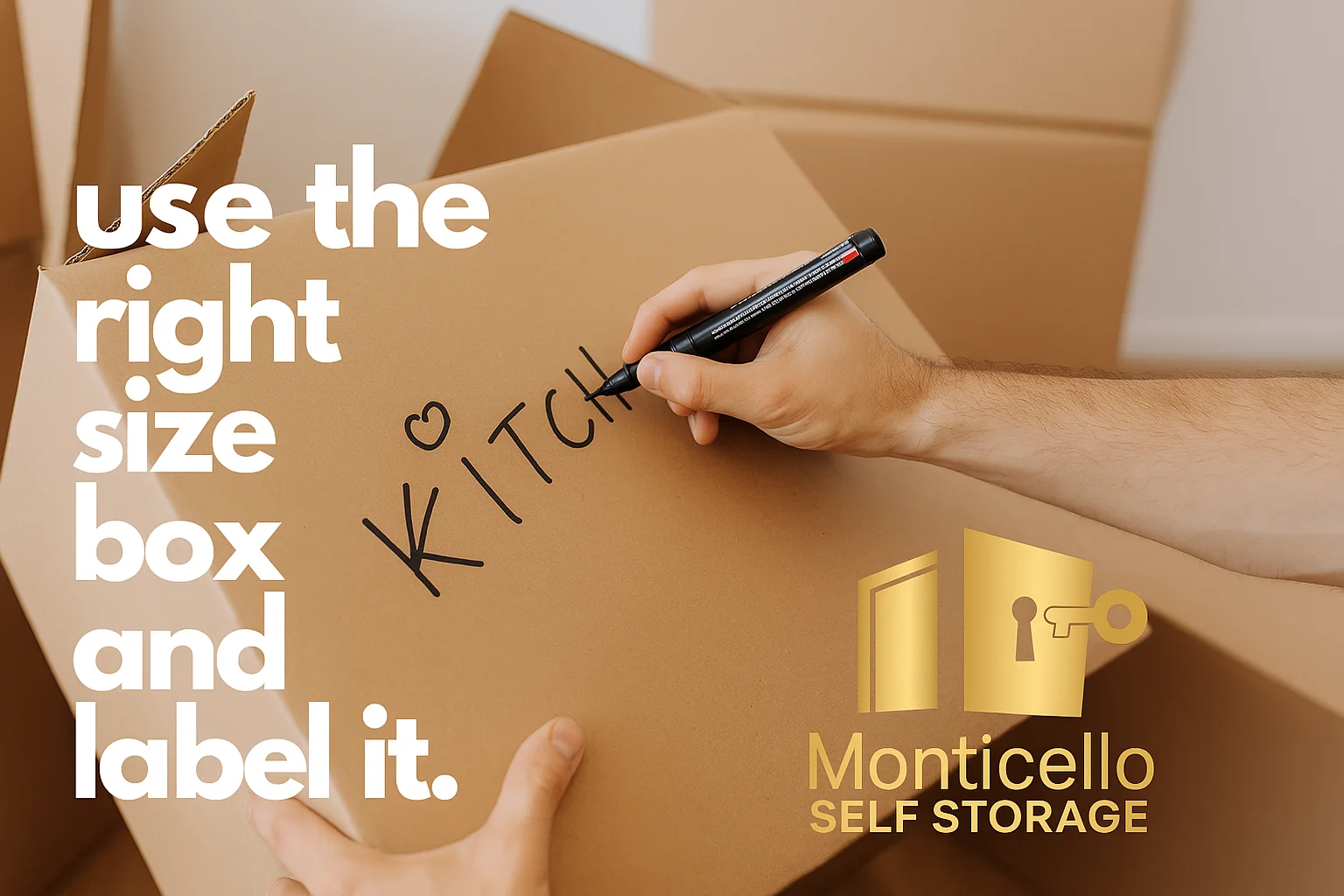 Use the right size box and label it